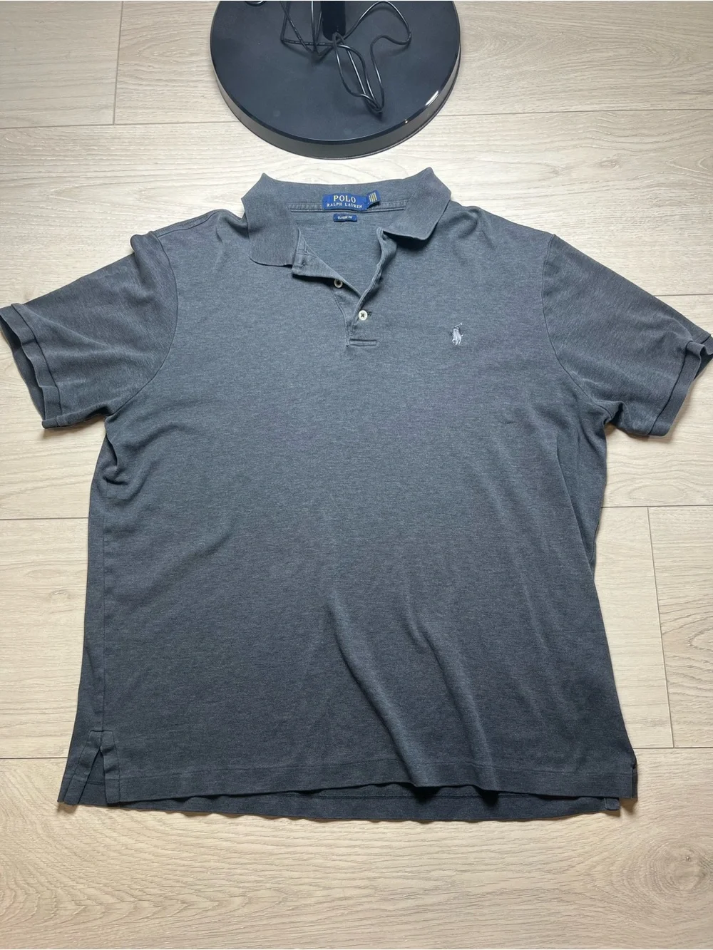 Ralph Lauren Men's Polo Shirt - Charcoal Gray men’s size large Classic fit